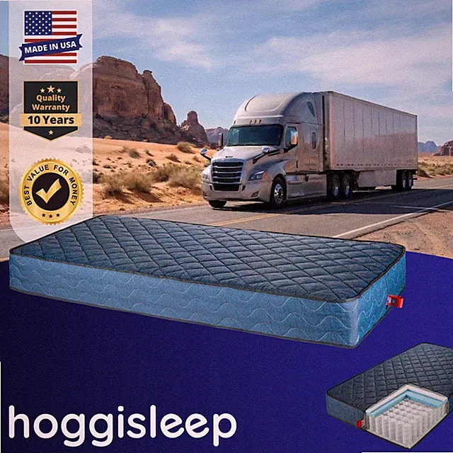 10 Inch Semi Truck Mattress, Memory Foam + Pocket Coils, MultiSize, Medium-Firm