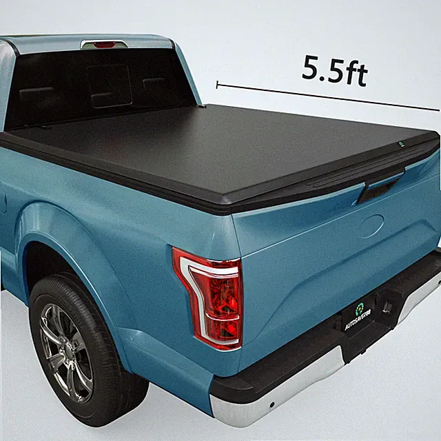 5.5FT 4-FOLD Soft Bed Tonneau Cover For 2015-2026 F150 F-150 Truck Waterproof