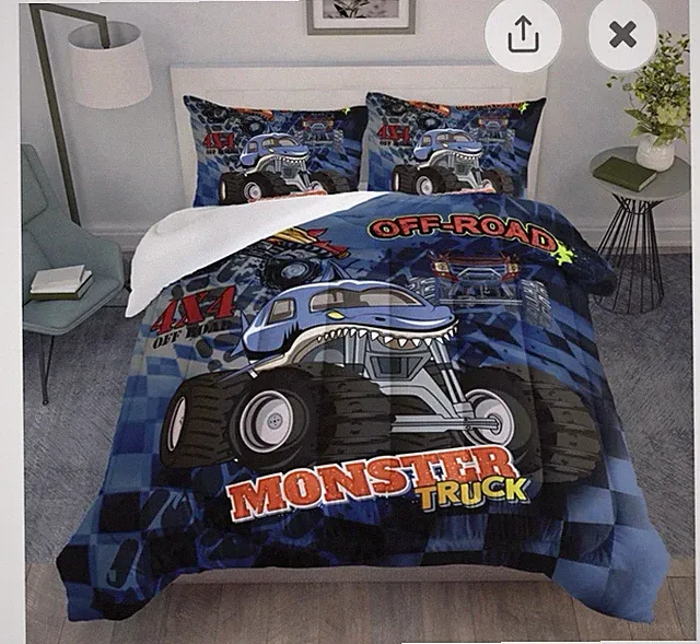 Ailonen Truck Bedding Comforter Set Queen Size