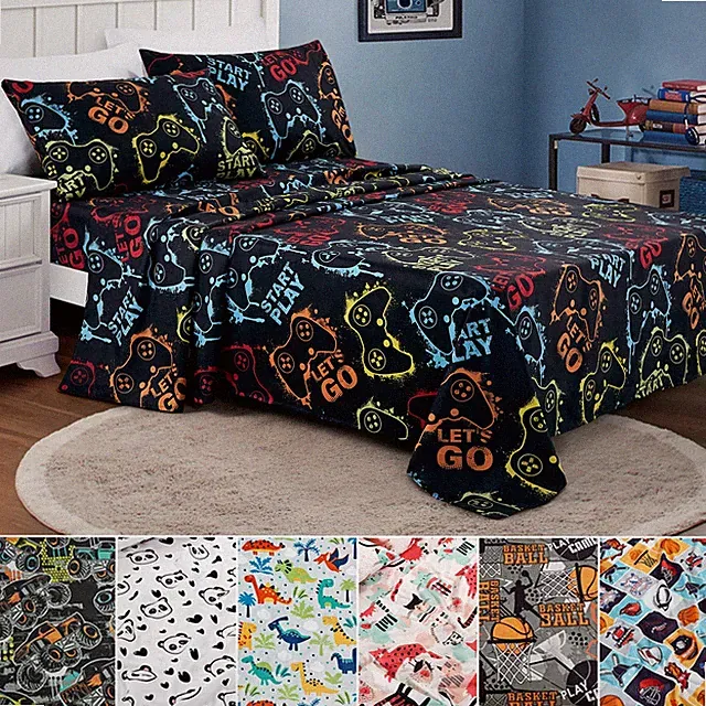 Chezmoi Collection Kids/Teens Whimsical Fun Printed Soft Microfiber Sheet Set