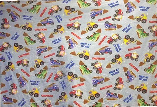 Cozy Up with Comfort! Fleece Throw Blanket, 42" x 60" -Multi /Big Trucks NEW