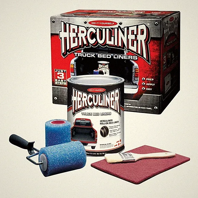 Herculiner HCL1B8 Truck Bed Liner Kit For Pick-Up Truck Beds, Black