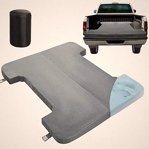 Memory Foam Truck Bed Mattress for 6ft to 6.5ft, Foldable 2.5" Thickness Full