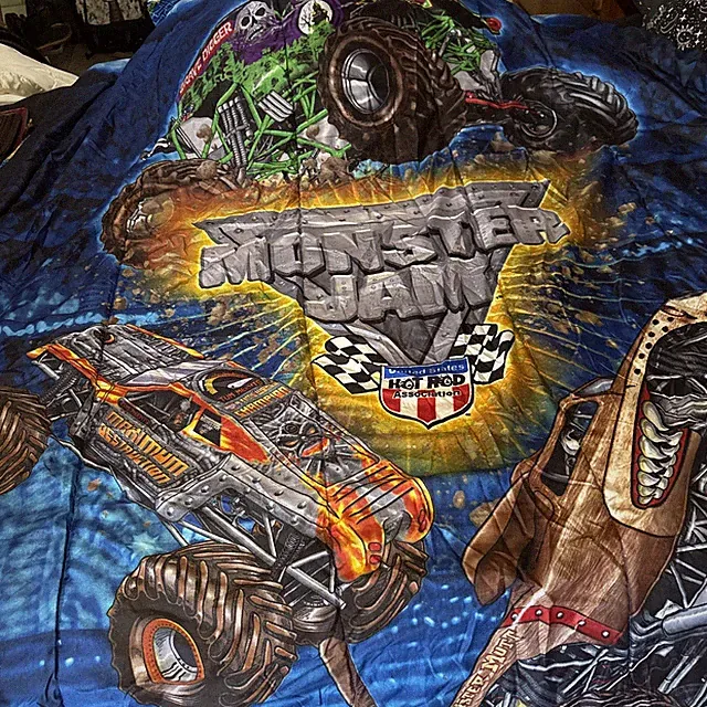Monster Truck Comforter Curtain Bundle Set Full 2013 Grave Digger Max UHRA 4x4