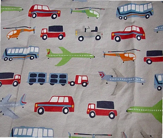Pottery Barn Brody Transportation 2 Standard Shams Car Truck Plane PBK