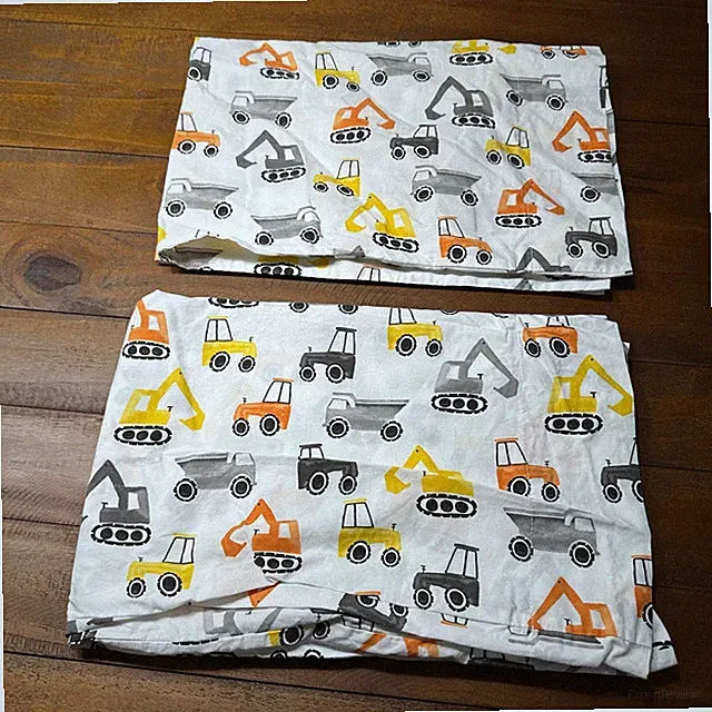 Pottery Barn Kids Construction Truck Pillow Shams Standard Organic Cotton
