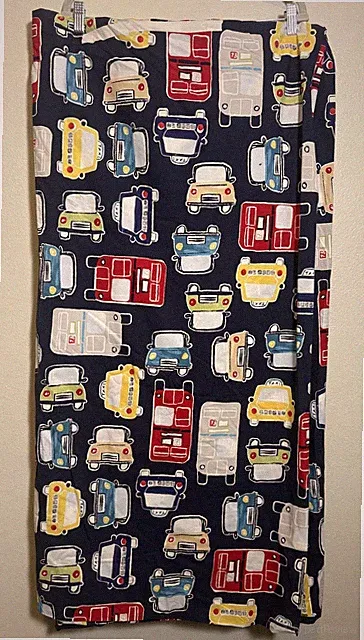 Pottery Barn Kids Transportation Duvet Cover Full-queen Navy Blue Car Bus Truck