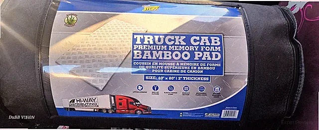 PREMIUM Memory Foam Bamboo Pad 40×80 2" Thickness (Brand New) for Semi truck bed