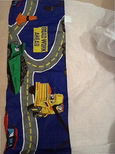 Road Construction Dust Ruffle Twin Size Trucks Tractors Never Used Bedding
