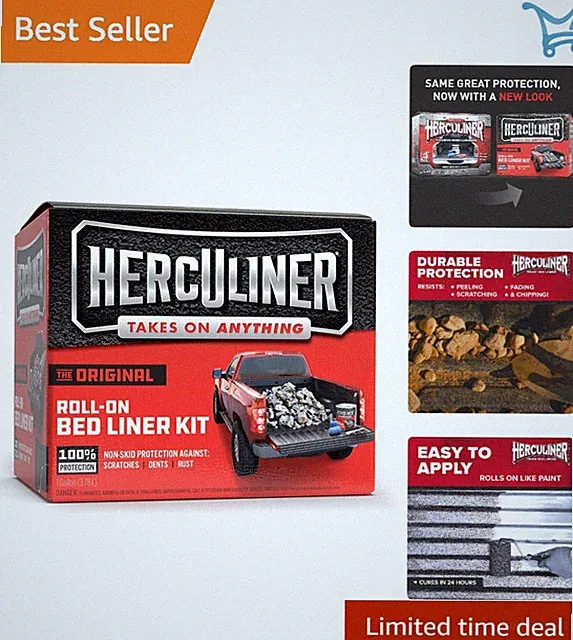 Truck Bed Liner Kit Rubber Coating 1 Gal. Durable Skid-Resistant Protect